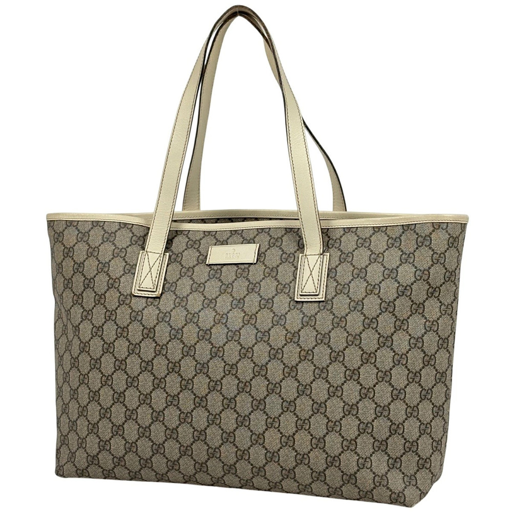 Gucci GG tote bag shoulder canvas Beige Cream Ivory White